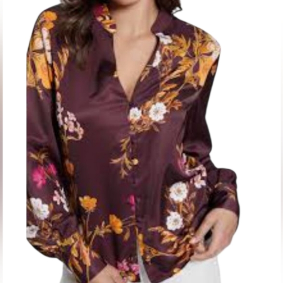 GUESS Sustainable Garmet Long Sleeve Blouse - Picture 2 of 11